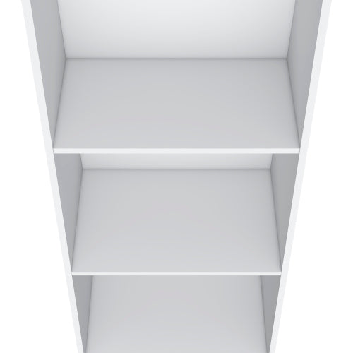 47inch 3-Shelf Bookcase, White Engineered Wood Storage Shelf