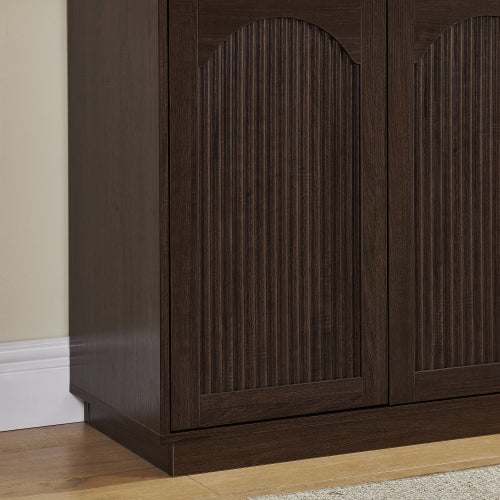 Modern 64 inch TV Stand with Storage Cabinets and Adjustable Shelves