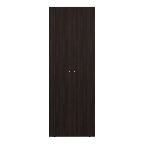Armoire, 2 Doors, 4 Shelves, Walnut / Black Wengue