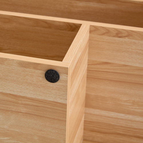 Modular TV Stand with Open Storage Shelves Light Wood Entertainment Center