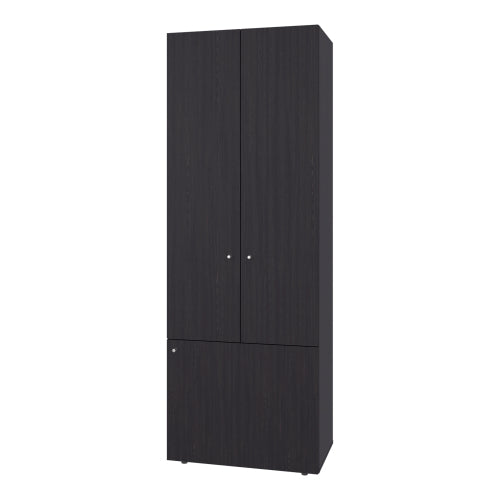 Armoire 66.9" H, 3 Doors, 3 Shelves, Black Wengue - Bedroom