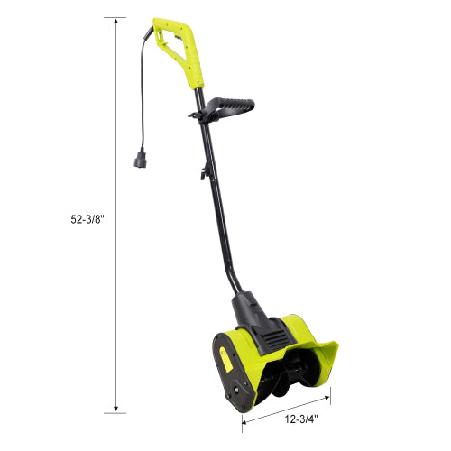 12-Inch Corded Snow Blower,120V-60Hz,ETL certificate,Black and Green Color