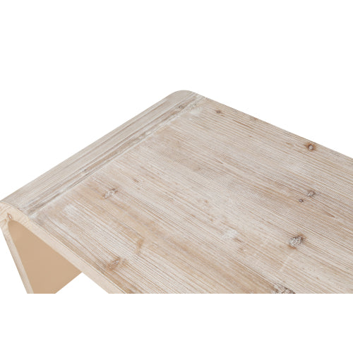 48 Inch Curved Farmhouse Vintage Coffee Table