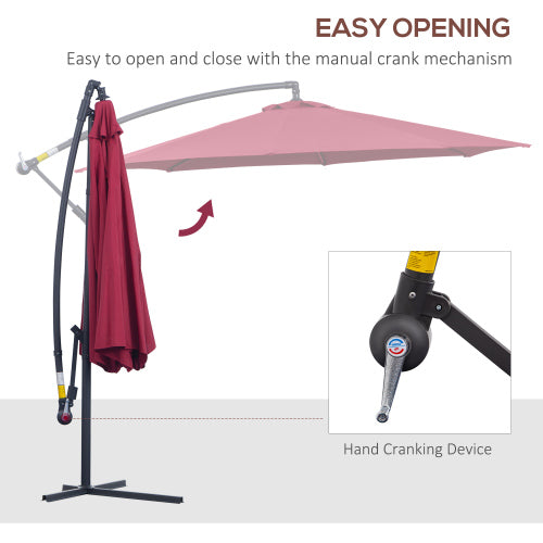 Patio Offset Umbrella with Base Cantilever Patio Umbrellas