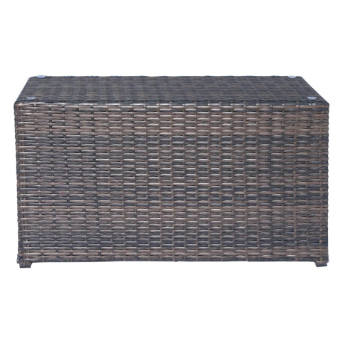 Fully Assembled 2 Piece Outdoor Rattan Seating Group with Cushions Loveseat Coffee Table