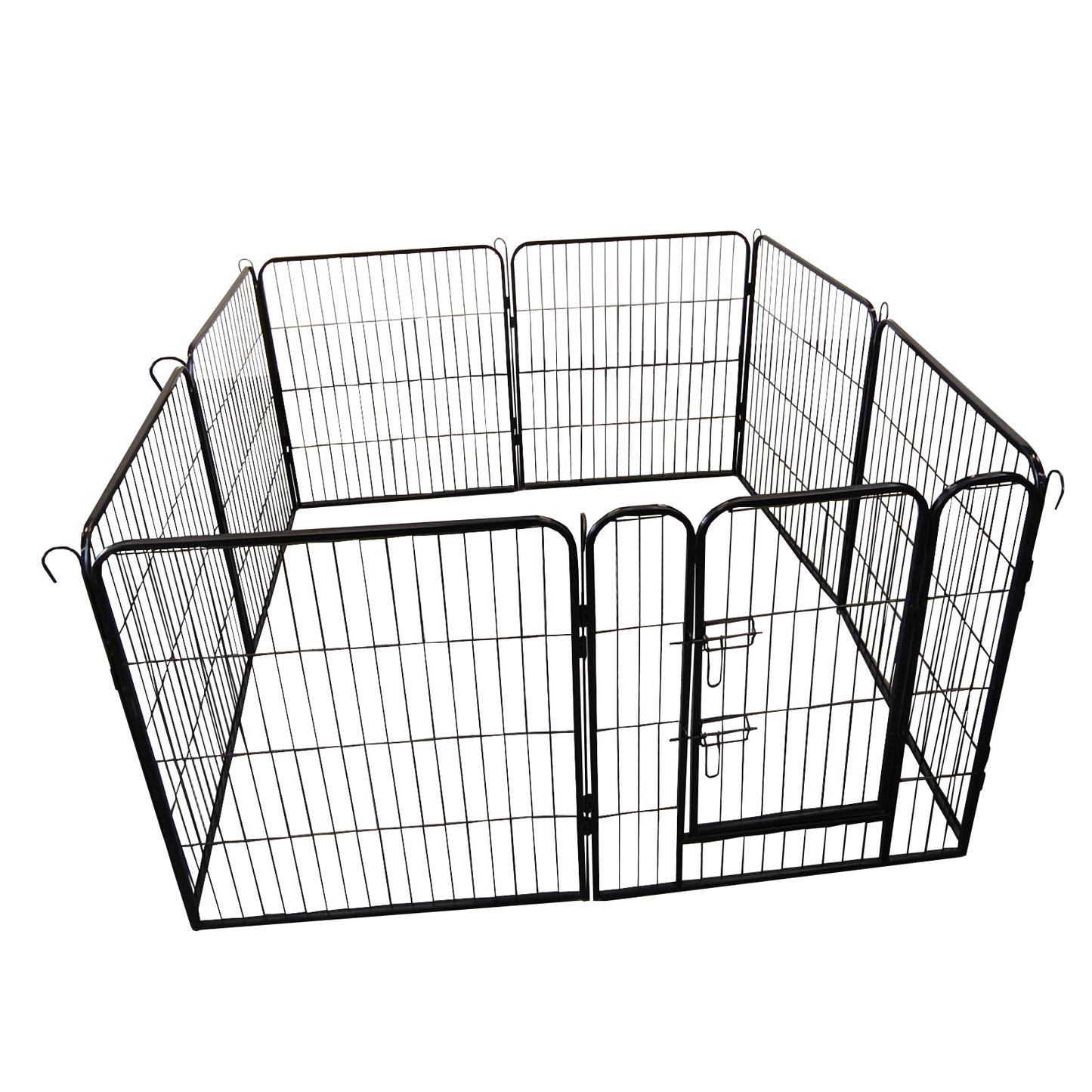 8-Panels Outdoor Indoor Iron Puppy Dog Fence Pet Dog Playpen