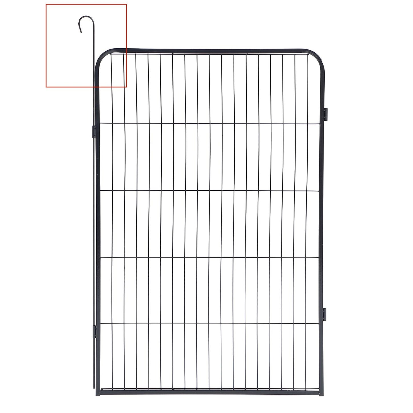 Large Outdoor Metal Puppy Dog Run Fence/8 Panels Iron Pet Dog Playpen