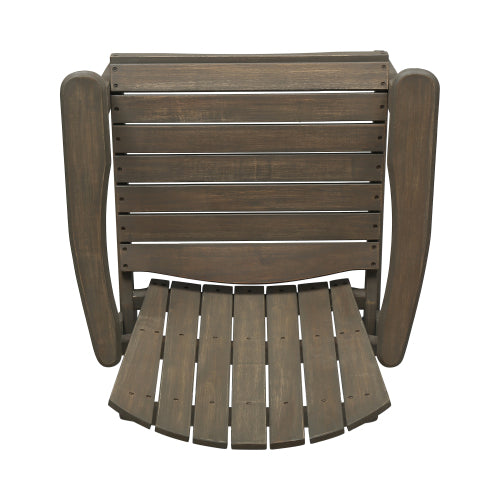 Outdoor Weather Resistant Acacia Wood Dining Chairs (Set of 2), Grey Finish