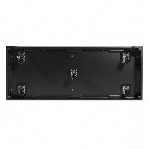53 Inch Rolling Kitchen Island with Thick Top Drawers & Spice Rack Black