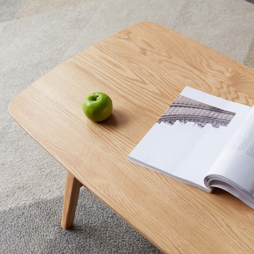 31.5inch Solid Oak Two-Tier Coffee Table
