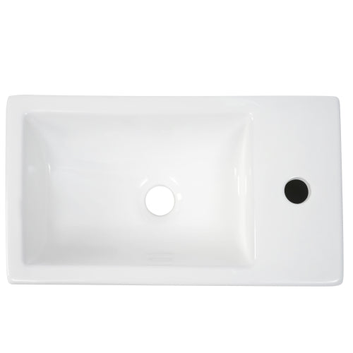 18.6" Bathroom Vanity with Sink, Bathroom Vanity Cabinet with Two-tier Shelf, Left or Right Orientation, White (Old Sku:WF308491AAK)