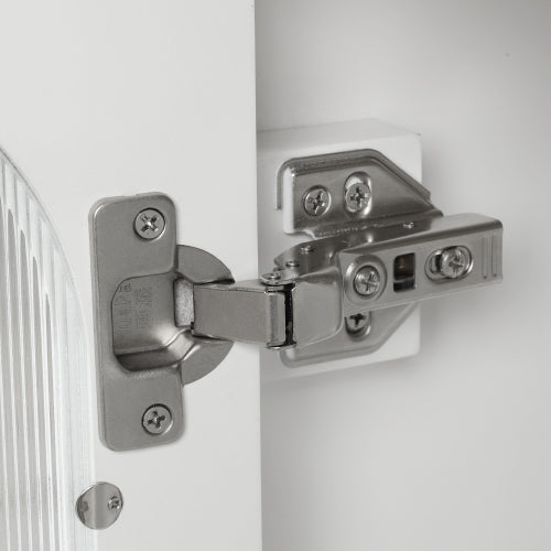 24" Bathroom Vanity with Sink, Bathroom Vanity Cabinet with Two Drawers and Door, Adjustable Shelf, Solid Wood and MDF, White (Old Sku:WF309411AAK)