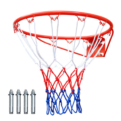 Basketball Rim Replacement 18inch Steel Rim with Net Easy to Install Heavy Duty