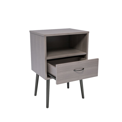 Two sets of Nightstand,modern style bedside table, With storage drawers and open wooden shelves, Suitable for living rooms, Bedrooms and small spaces. Decorative bedside tables in two sets, Easy to as