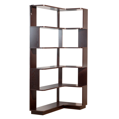 90cm Freestanding Corner Bookshelf with Anti-Tip Design