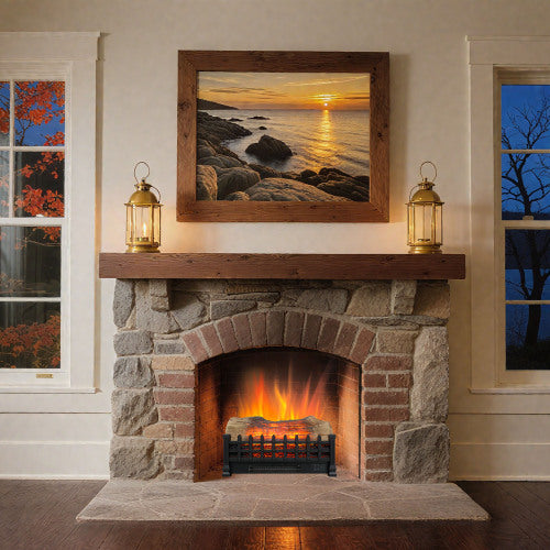 20 inch Electric Fireplace 3D Log set insert, Free Standing Fireplace Heater for Indoor