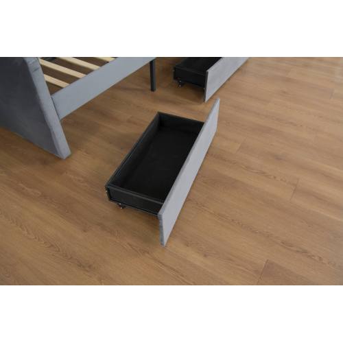 Twin Size Upholstered Daybed with 2 Storage Drawers and USB Charging Design, Velvet Upholstered Daybed Frame, Twin Sofa Bed for Living Room Bedroom, No Box Spring Needed,Plush Velvet Fabric