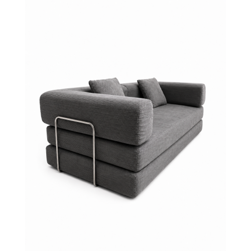 Multifunctional Convertible Corduroy 2-Seat Sofa Bed, Wide-Body Pure Sponge Compression Sofa for Small Space
