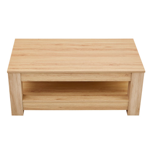 Double-Layer MDF Coffee Table, 250lbs Load Capacity