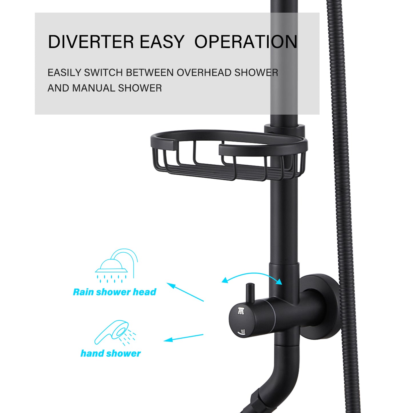 Wall Bar Shower Kit 1-Spray 7.85 in. Round Rain Shower Head with Hand Shower in Oil-Rubbed Bronze