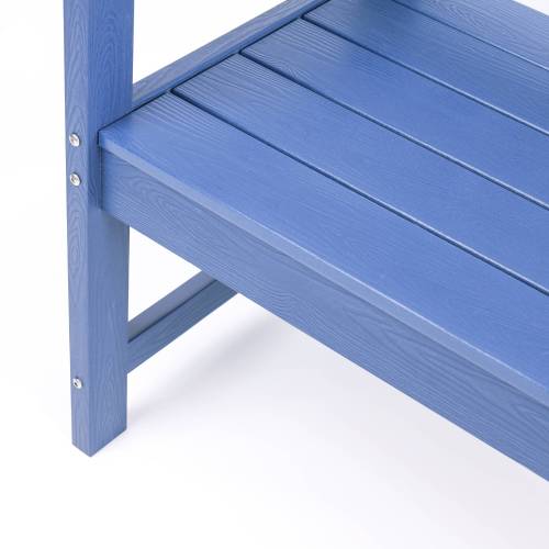 Minimalist dark blue bench Environmentally friendly and recyclable, suitable for both indoor and outdoor use. Just wipe it clean when it gets dirty