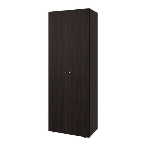 Armoire, 2 Doors, 2 Shelves, Walnut / Black Wengue