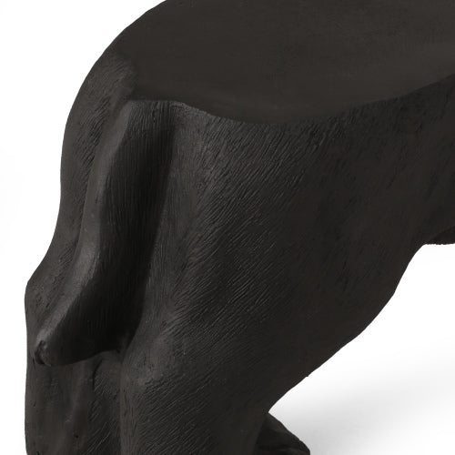 DOG BENCH, Outdoor Bench, Matte Black + Black, No Assembly Required