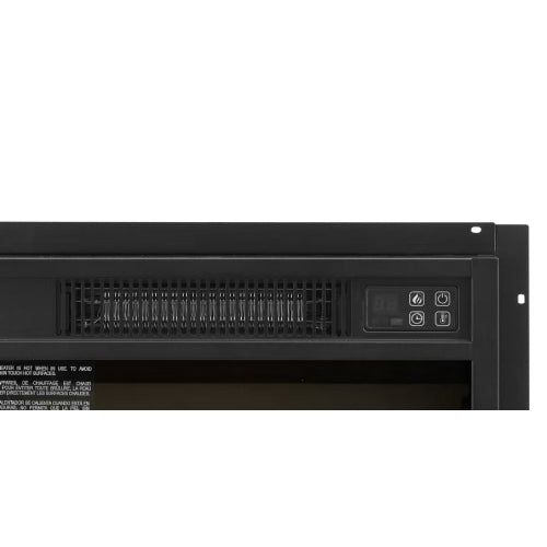Electric Fireplace Insert 18" 1400W 120V ,Equipped with remote control, ultra thin heater with log set & realistic flame - BLACK