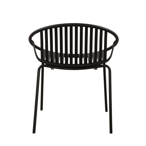 Patio Dining Chairs Stackable Chairs with Breathable Design Modern Simple Art Style