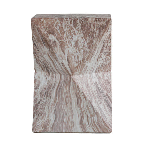 Cement Outdoor End Tables for Patio, GardenAccent Table Faux Terrazzo Accent Table, Modern Small Round Side Tablefor Outside, Tree Stump Garden Stool DrumTable indoor and Outdoor