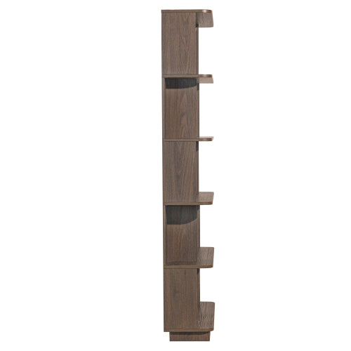 64.56inch H 5-Tier Open MDF Bookshelf 31.5inch L, Free Combination Multi-color American Home Display Shelf