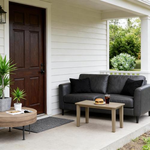 Outdoor Brown Table,Rectangle Outdoor Coffee Table