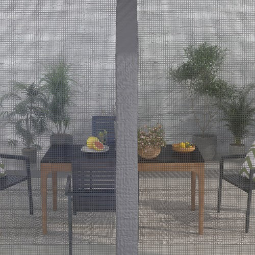 Outsunny 10' x 13' Patio Gazebo, Outdoor Gazebo Canopy Shelter with Netting, Vented Roof, Steel Frame for Garden, Lawn, Backyard, and Deck, Dark Gray