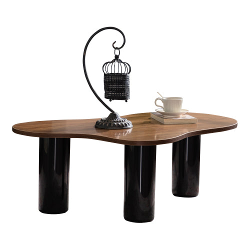 Cloud Shape Modern Coffee Table Irregular Design Easy Assembly Living Room Table