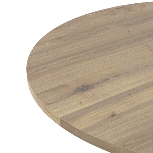 31.5 Inch Round Dining Table with MDF Top and Metal Legs