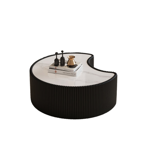 Irregular Sintered Stone Coffee Table, Grey