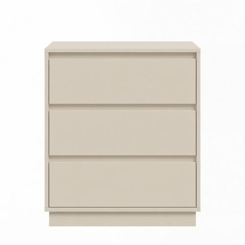 23.6inch Wide 3 Drawer Modern Nightstand, Beige Storage Bedside Table with Soft Close Drawers