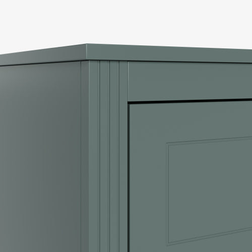 6-Drawer Double Dresser in Green, Modern Storage Cabinet with Metal Handles & Solid Wood Legs, Dresser Drawer Organizer for Kids Bedroom, Heavy-Duty Wooden Dresser with Pre-Installed