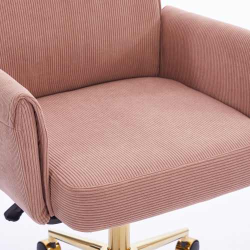 Mid-back liftable office chair, striped fabric, and ergonomically designed, is an excellent choice for working, studying or relaxing. The mid-back design provides a better sitting experience.Pink