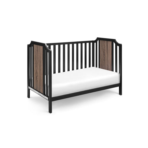 3-in-1 Convertible Crib Black/Brownstone