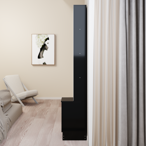 63 inch LED Full-Length Mirror Cabinet, Jewelry & Cosmetic Organizer, 3-Color Light, Multi-Layer Storage