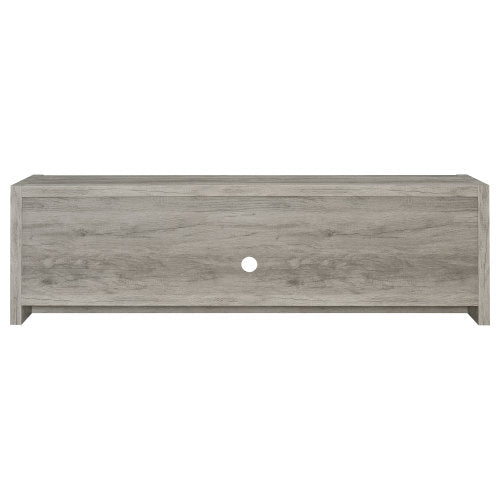 Grey Driftwood 71 Inch Modern Rustic TV Console with Adjustable Shelves