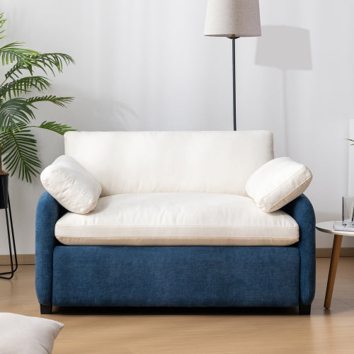 50*43 Inch Oversized Cream-Tone Chenille Single Accent Armchair