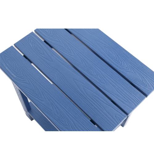 A wooden-textured imitation wood side table, simple yet with a rich texture. It comes with a small tabletop and is perfect for outdoor picnics. Dark blue