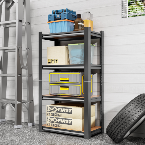 Organize any space with this 4 layer storage rack featuring 200lb per shelf capacity adjustable heights and easy assembly for efficient storage in your kitchen or garage