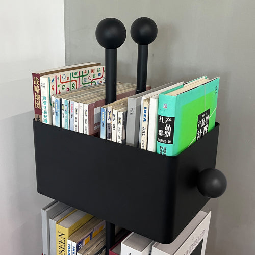Gold Corner Box Bookshelf Side Table Storage Rack