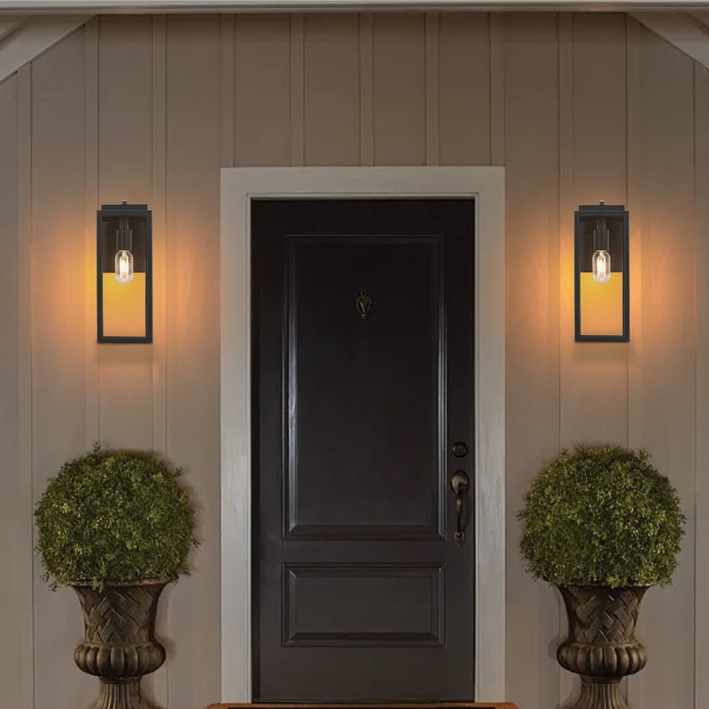 Dusk to Dawn Sensor Outdoor Wall Lantern Wall Sconce, Waterproof Outdoor Wall Lamps, Outdoor Wall Light, Matte Black