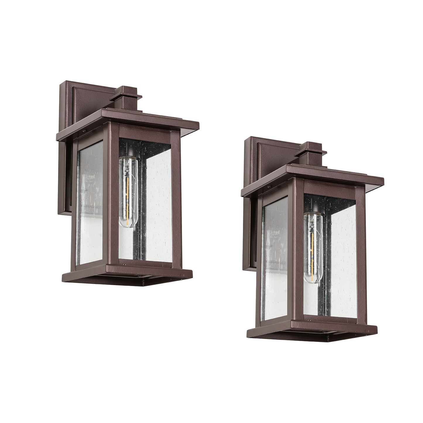 1-Light Oil Rubbed Bronze not Motion Sensing Outdoor Hardwired Wall Lantern Sconce with No Bulbs Included