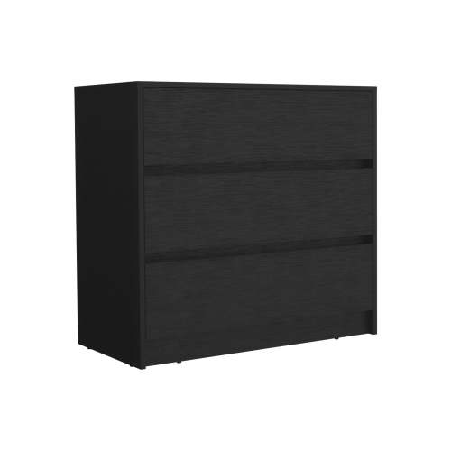 Dresser 31H, 3 Drawers, Chest of Drawers, Black