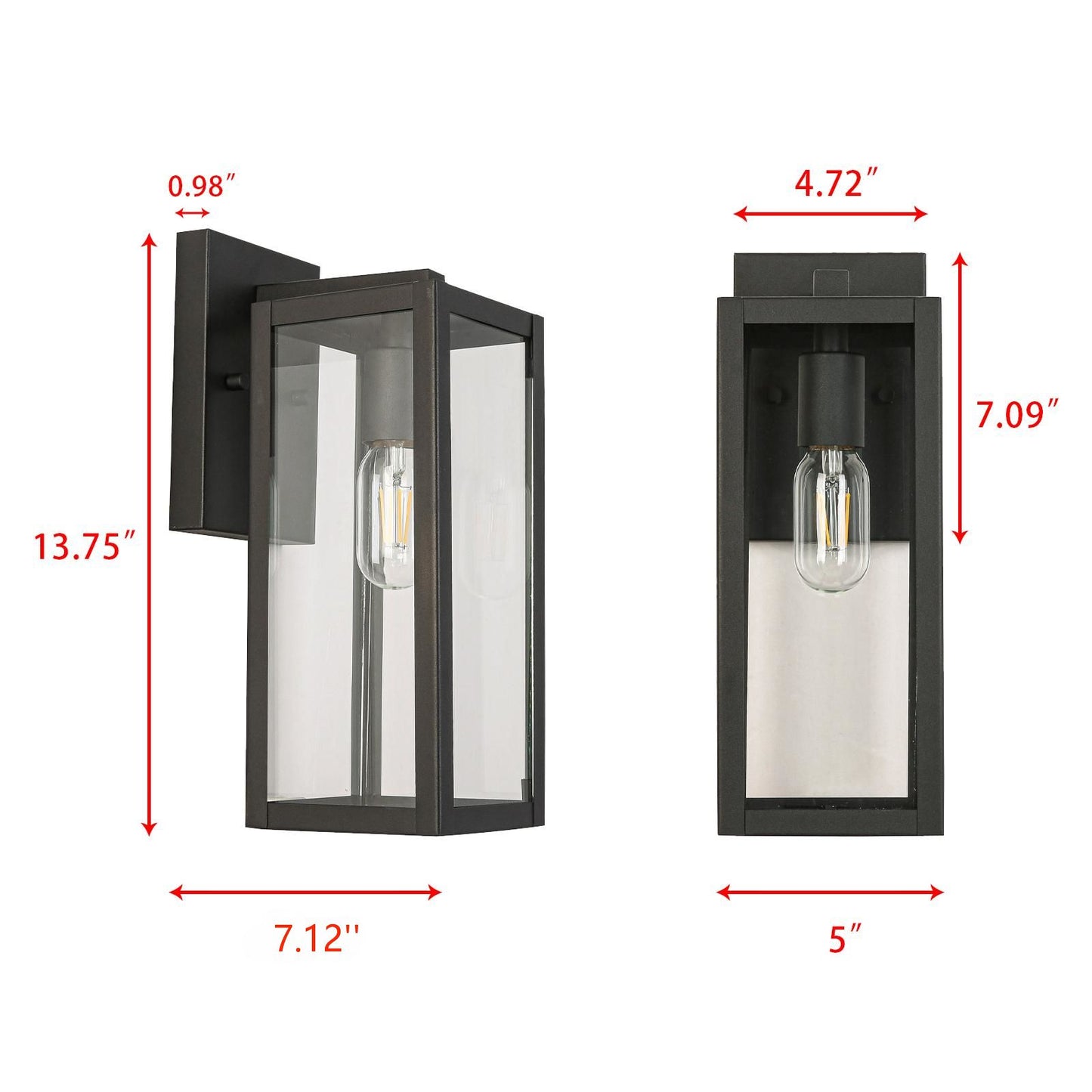 Wall Sconces 1-Light 13.75-in H Matte Black Dark Sky LED Outdoor Wall Light